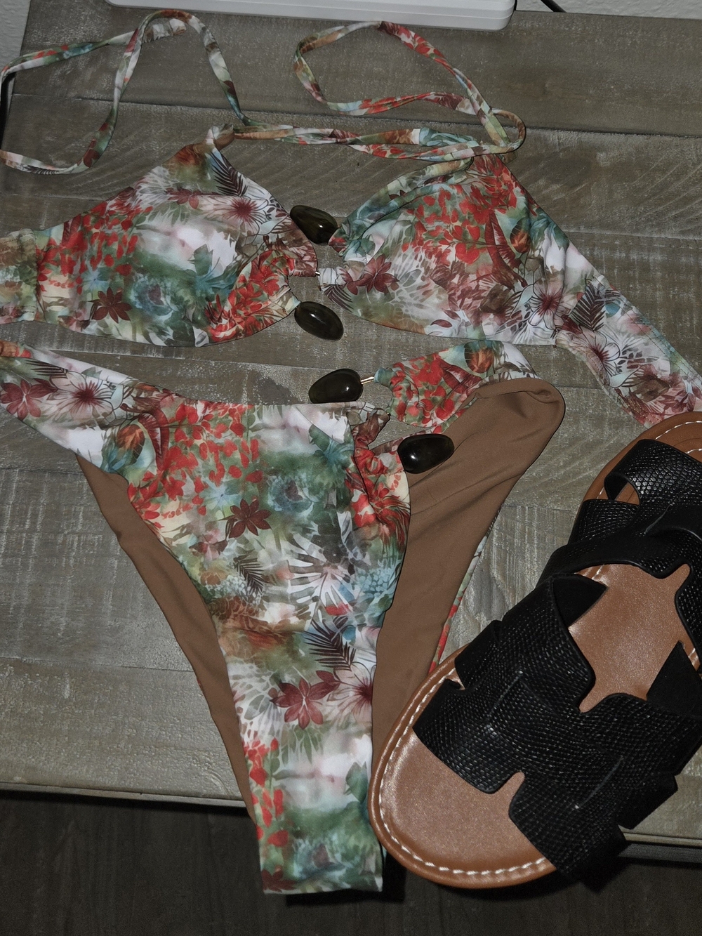 Floral Cheeky Bikini Siz Xs/Small